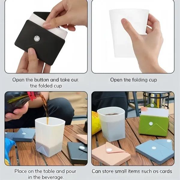 Silicone folding water bottle
