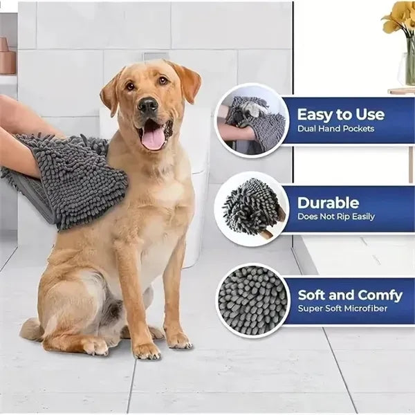 Super Absorbent Chenille Pet Drying Towel