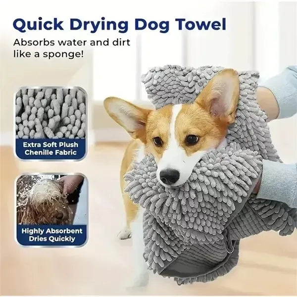 Super Absorbent Chenille Pet Drying Towel