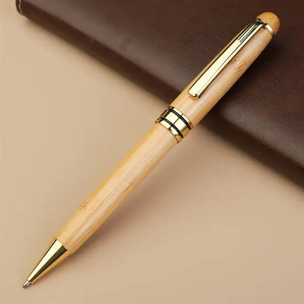 Engraved Bamboo & Wooden Ballpoint Pen