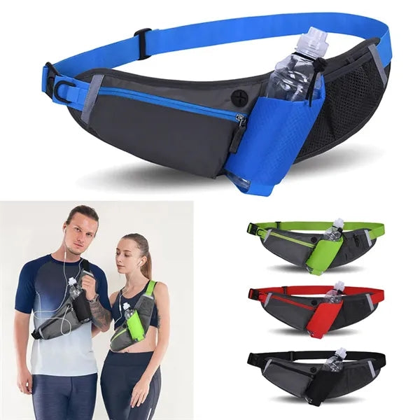 Sports Belt Waist Bag Fanny Pack with Water Bottle Holder
