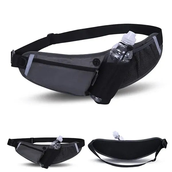 Sports Belt Waist Bag Fanny Pack with Water Bottle Holder