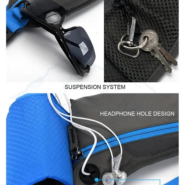 Sports Belt Waist Bag Fanny Pack with Water Bottle Holder