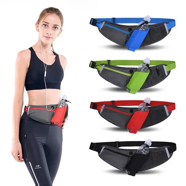Sports Belt Waist Bag Fanny Pack with Water Bottle Holder