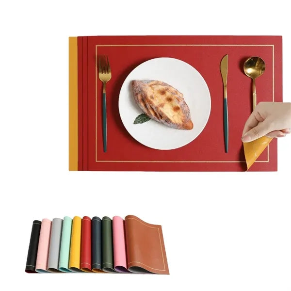 Double-sided leather placemat