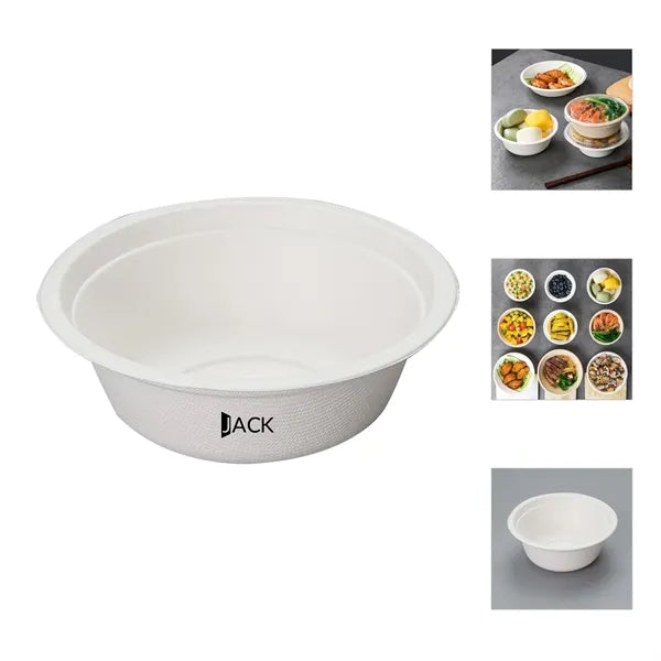 Small Round Biodegradable Bagasse 12Oz Food Bowl
