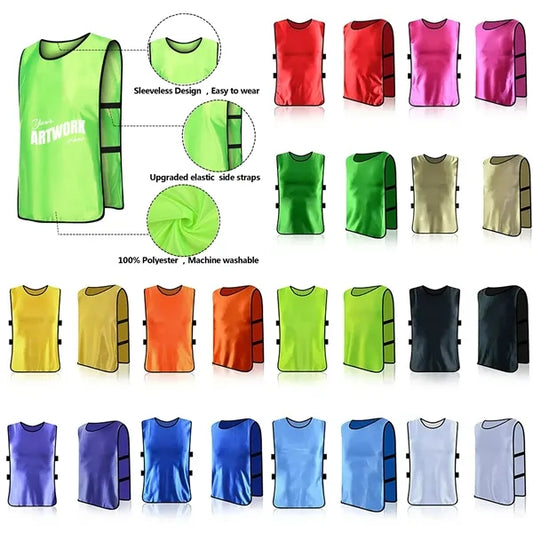 Breathable Mesh Scrimmage Training Vests for Soccer
