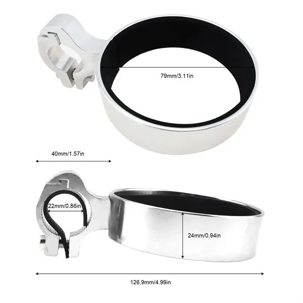 Aluminum Bicycle Drink Holder For Coffee or Travel Mugs