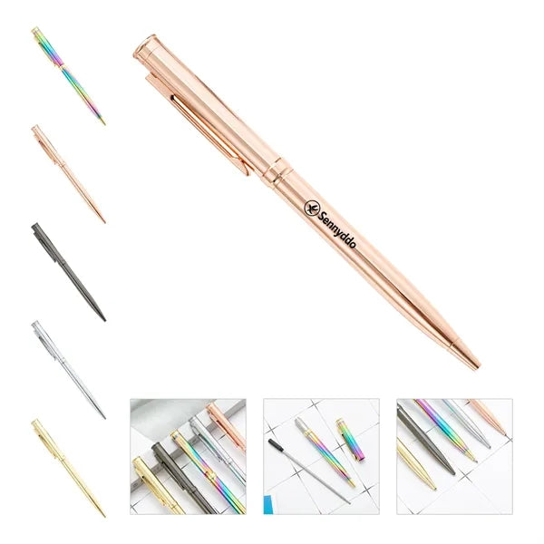 Slim Twisted Activated Metal Pen