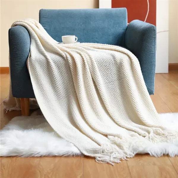 Soft Knit Woven Blanket
