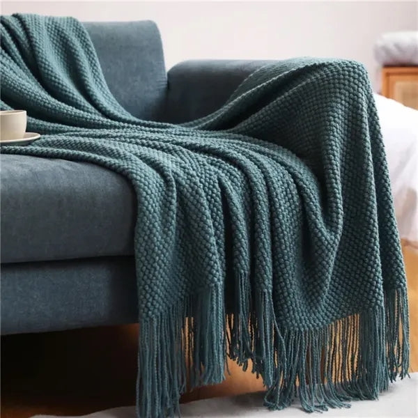 Soft Knit Woven Blanket
