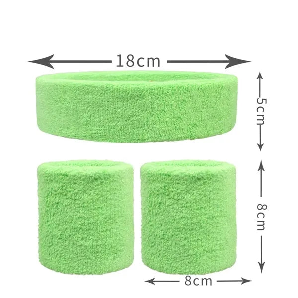 Full Cotton Sports Headband and Wristband