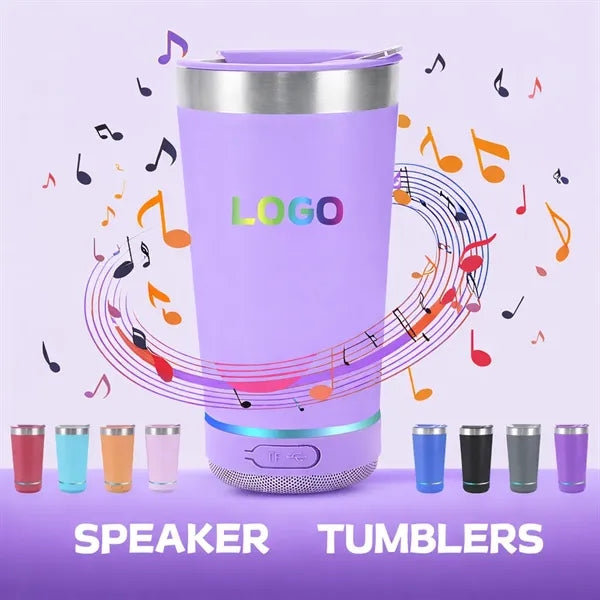 Stainless Steel Bluetooth Speaker Tumbler Music