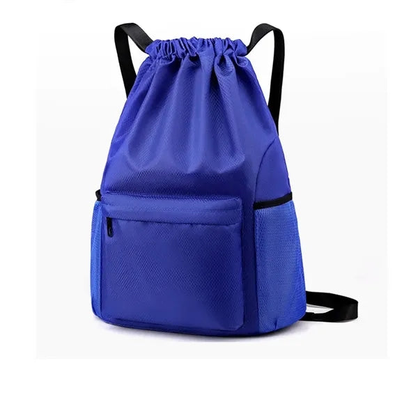 Nylon Multi-Pocket Drawstring Backpack