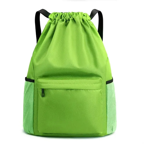 Nylon Multi-Pocket Drawstring Backpack
