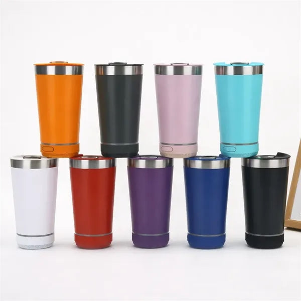 Stainless Steel Bluetooth Speaker Tumbler Music