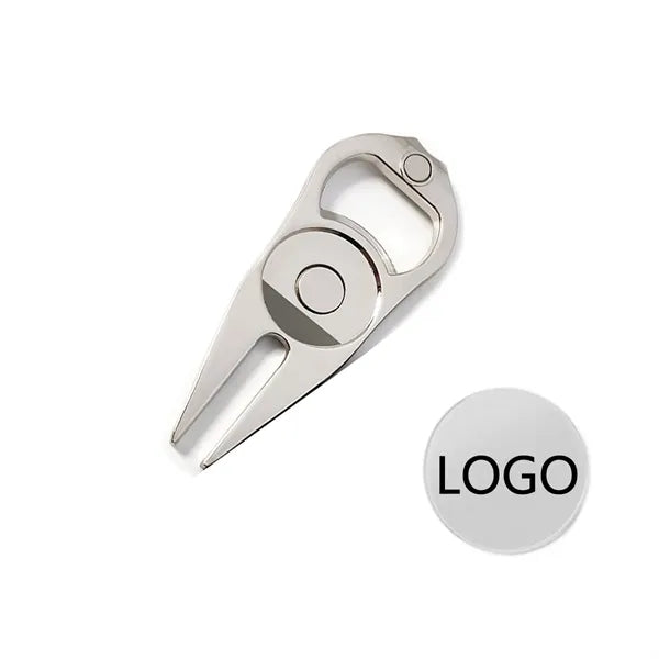 Golf Divot Repair Tool With Bottle Opener