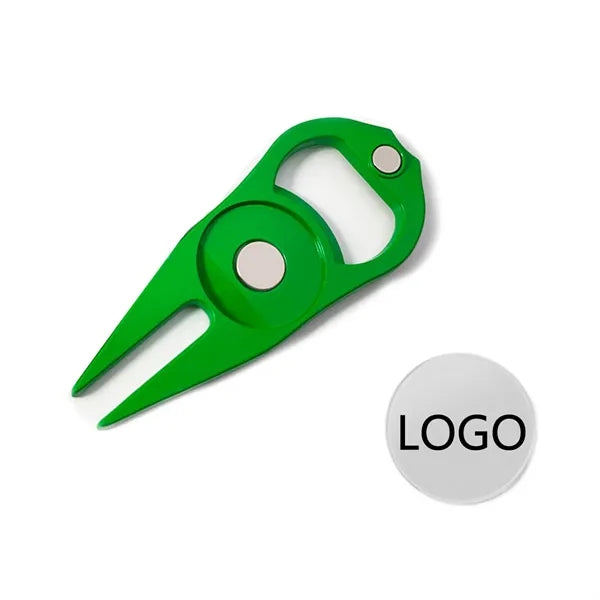 Golf Divot Repair Tool With Bottle Opener