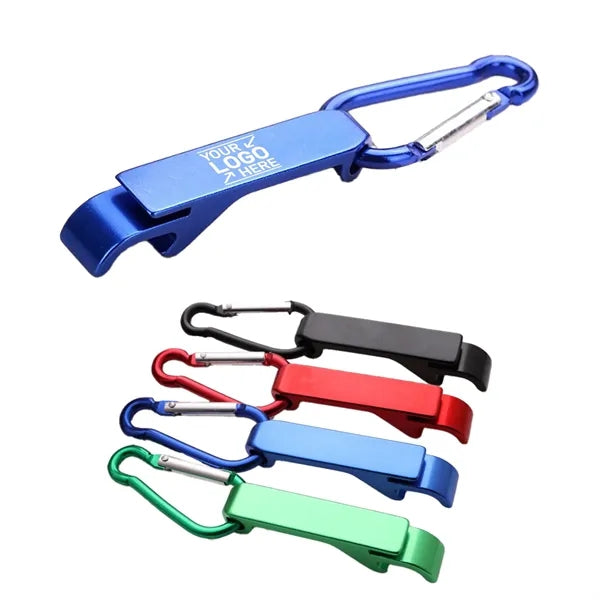 Aluminum Can Bottle Opener With Carabiner