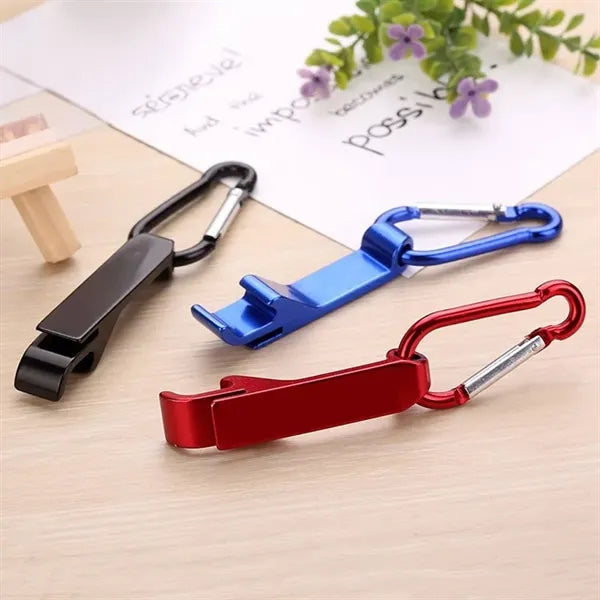 Aluminum Can Bottle Opener With Carabiner