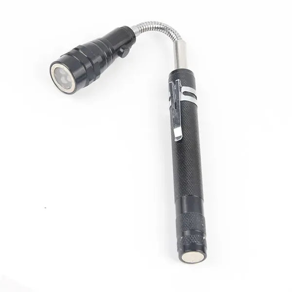 LED Telescopic Extensible Double Magnetic Flashlight