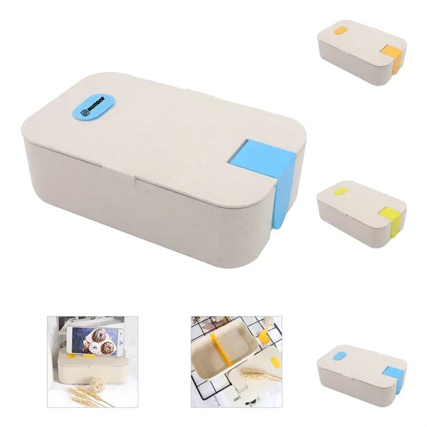 Wheat Straw Lunch Set With Phone Holder
