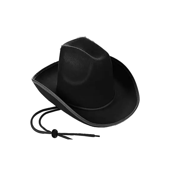 Wide Brim Western Fedora Cowboy Felt Hat With Belt Buckle