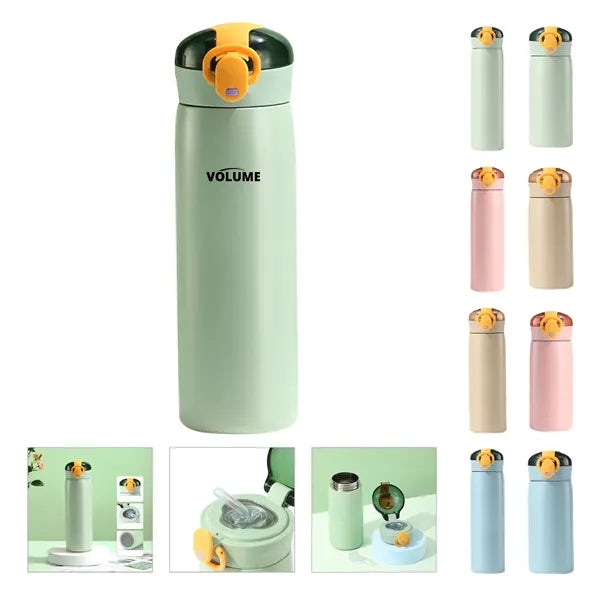 Kids Stainless Steel Insulated Water Bottle with Straw