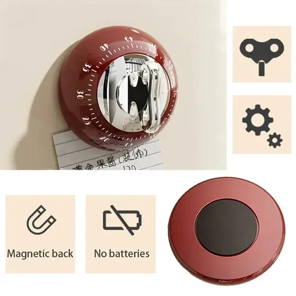 Manual Cooking Countdown Mechanical Timer with Magnetic