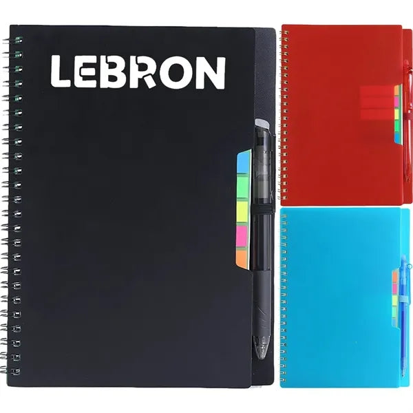 A5 PP Waterproof Erasable Notebook w/ Sticky Notes