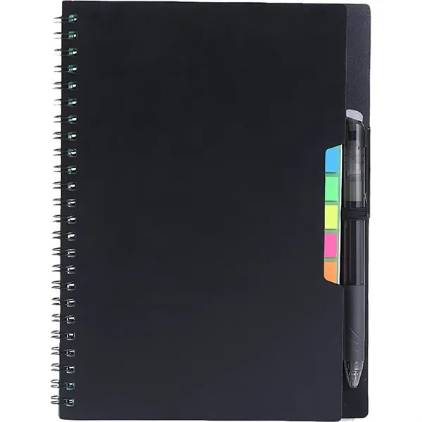 A5 PP Waterproof Erasable Notebook w/ Sticky Notes