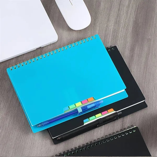 A5 PP Waterproof Erasable Notebook w/ Sticky Notes