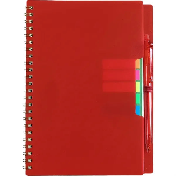 A5 PP Waterproof Erasable Notebook w/ Sticky Notes