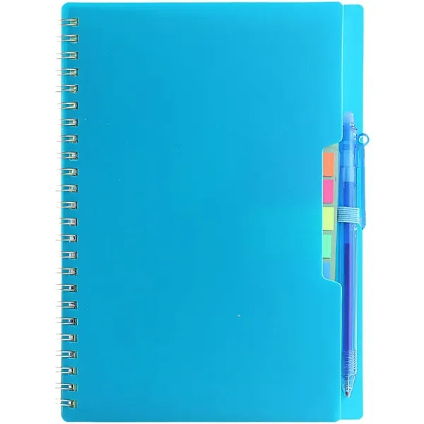 A5 PP Waterproof Erasable Notebook w/ Sticky Notes