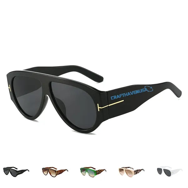 Oversized Retro Aviator Sunglasses