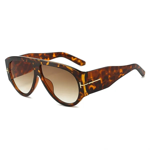 Oversized Retro Aviator Sunglasses