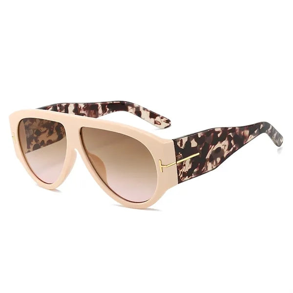 Oversized Retro Aviator Sunglasses