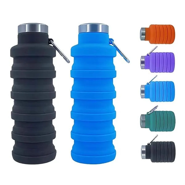 17 oz Collapsible Water Bottles With Carabiner