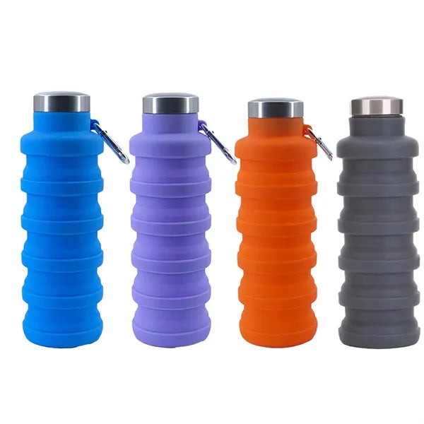 17 oz Collapsible Water Bottles With Carabiner