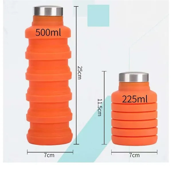 17 oz Collapsible Water Bottles With Carabiner