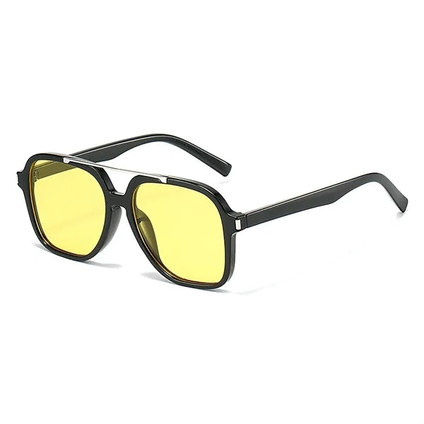 Square Retro Aviator Sunglasses