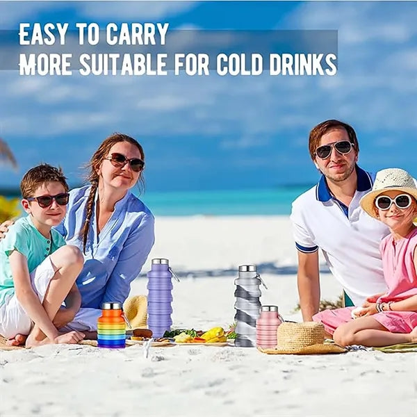 17 oz Collapsible Water Bottles With Carabiner