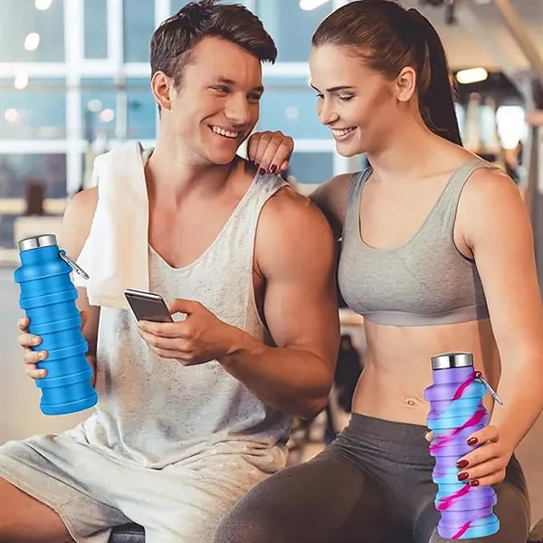 17 oz Collapsible Water Bottles With Carabiner