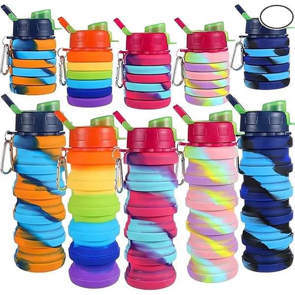 17 oz Silicone Portable Lightweight Foldable Water Bottle