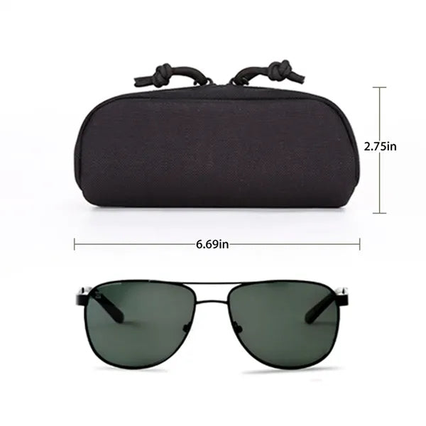 Outdoor Molle Nylon Tactical Eyeglass Case With Hook