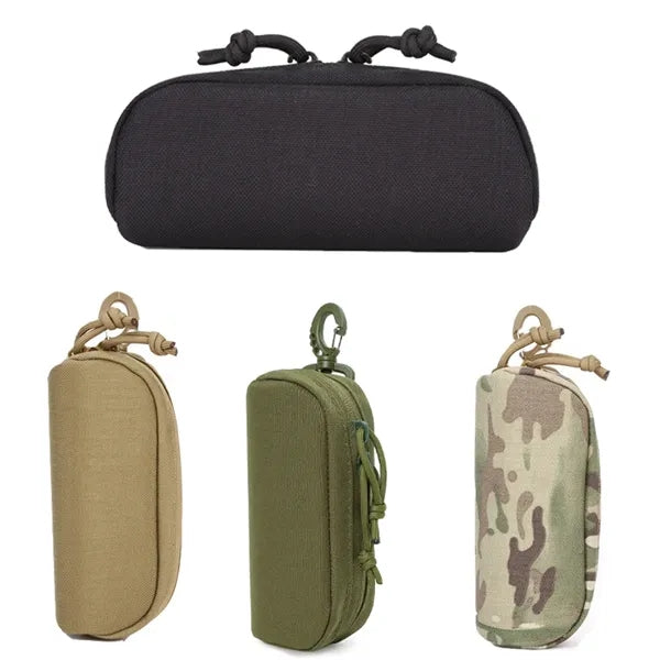 Outdoor Molle Nylon Tactical Eyeglass Case With Hook