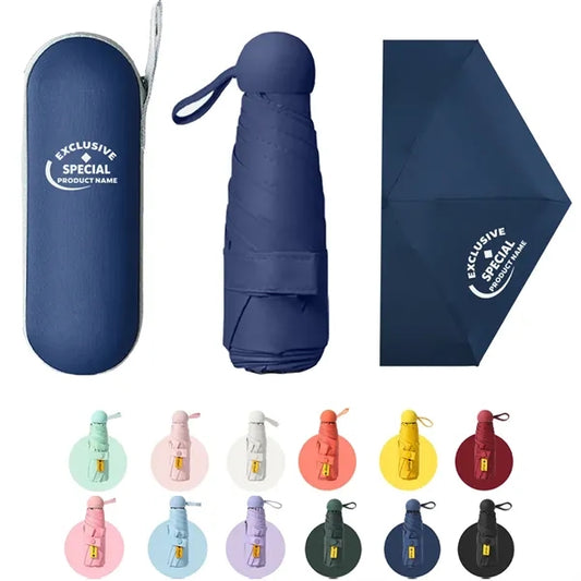 Mini Windproof And Sun-protective Umbrella With Storage Box