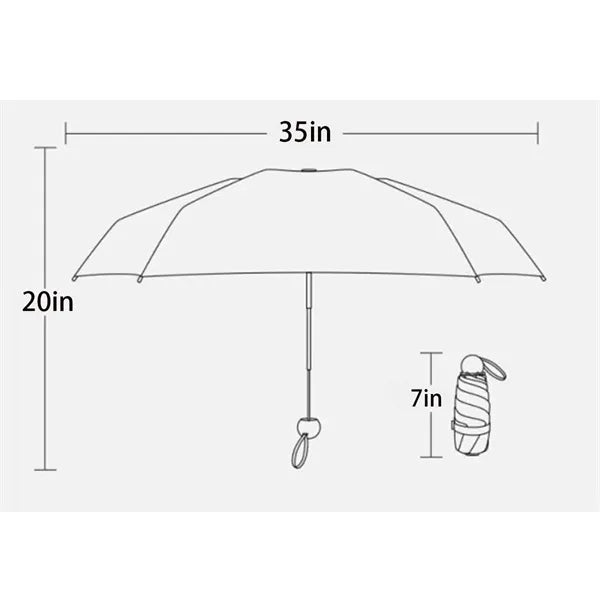 Mini Windproof And Sun-protective Umbrella With Storage Box