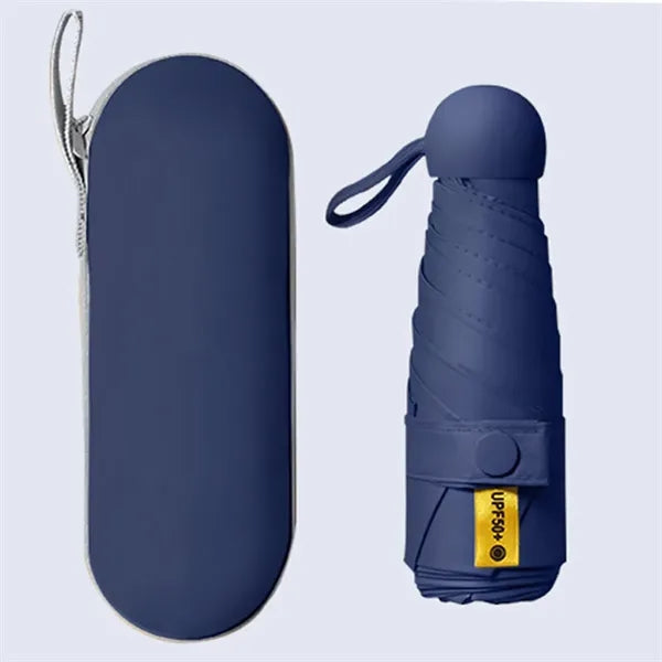 Mini Windproof And Sun-protective Umbrella With Storage Box