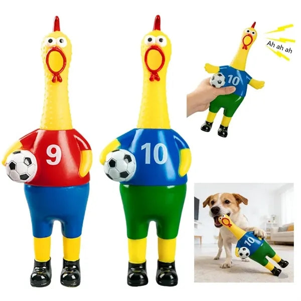 Football Jersey Screaming Chicken Toy Squeaky Dog Gift